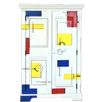 Statement Wandkast/ Handbeschilderde Unieke Kast thumbnail 1