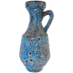 Vintage Vaas Jaren 50/60 Blauwe Lava Vaas thumbnail 1