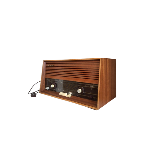 Vintage Dux Radio Type V393 Teak Hout