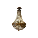 Vintage Kristal Glas Lamp Hanglamp Plafondlamp Kroonluchter thumbnail 1