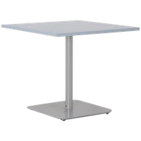 Kantinetafel Solidesk, Lichtblauw Blad, 80 X 80 Cm, Hoogte Instelbaar Onderstel