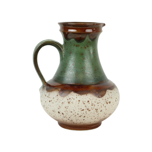 Zeldzame Groene Vaas Terrazzo West Germany Aardewerk Ü-Keramik 1808-30