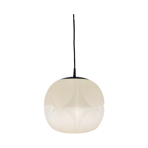 White Frosted Glass Artichoke Pendant Light Xl By Peill And Putzler