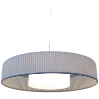 Hanglamp Jaren 60 – Kunststof Blauwe Ribbel Kap - (kg40)