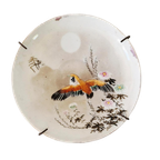 Antiek Wandbordje Schotel Met Vogel thumbnail 1