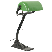 Bauhaus Bureaulamp Notarislamp Erpe Model 52 Groen Emaille