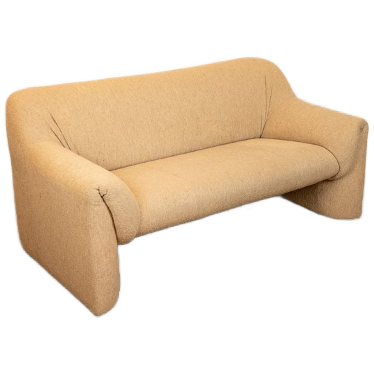 Leolux Mink Bank In Beige Bouclé Stof 1