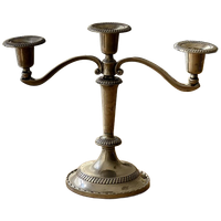 Vintage Silver 3 Arm Candle Holder