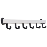 Aluminium Wandkapstokje – Jaren 70 - (kn13)