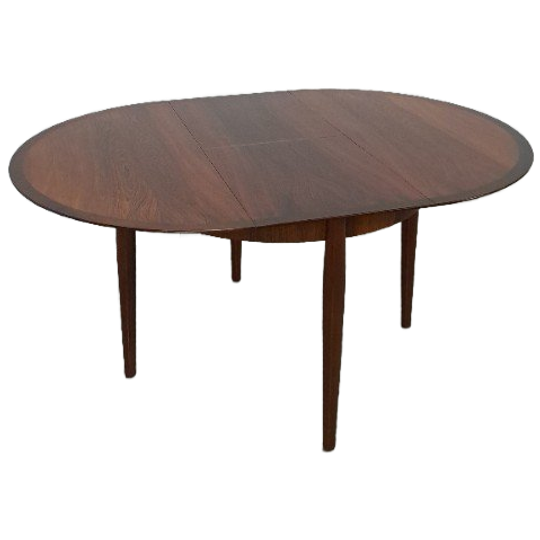 Vintage Design Uitschuifbare Palissander Lübke Ronde Tafel 1