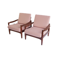 Set Van 2 Deense Mid Century Modern Fauteuils - Jaren 60