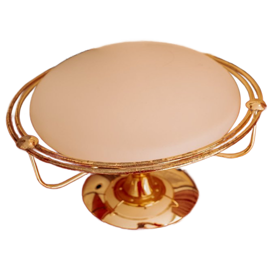 Vintage Steinhauer Plafonnière Lamp Met Melkglas 1