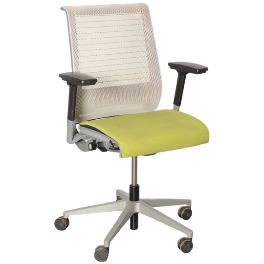Steelcase Bureaustoel, Groen, Wit Netwave, 3d Armleggers 1
