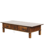 Unieke En Prachtige Antieke Kastanjehouten Salontafel Uit De 18e Eeuw Met Een Blad Uit 1 Stuk thumbnail 1