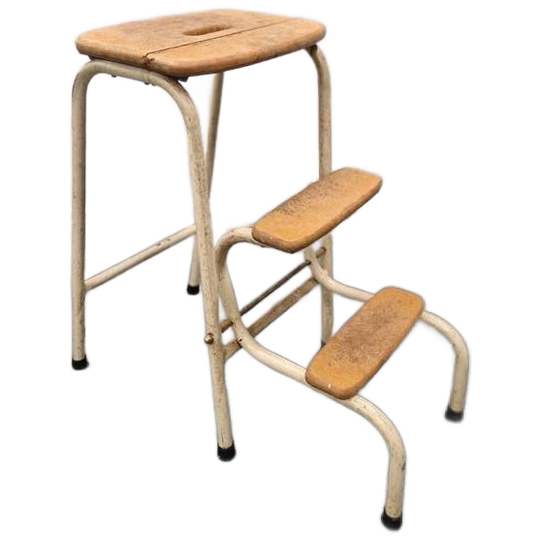 Vintage Keukentrapje Brabantia Kruk Platentafel Trapje 1
