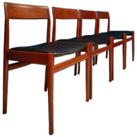 4x Vintage Deens Design Stoelen, Jaren '60