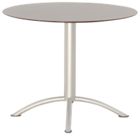 Segis Kantinetafel, Grijs Blad, 90 Cm Ø, Vaste Hoogte Onderstel