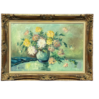 Gesigneerd Stilleven Met Bloemen. Impressionisme.