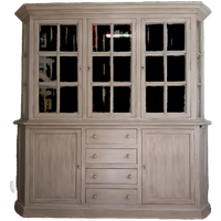 Massief Houten Vitrine Kast