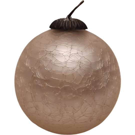 Middel Groot Craquelé Glas Kugel | Kerst 1