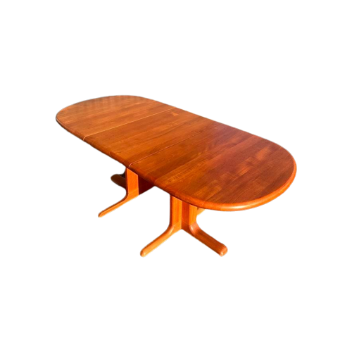 Vintage Eettafel Teak Uitschuifbaar Deens Massief