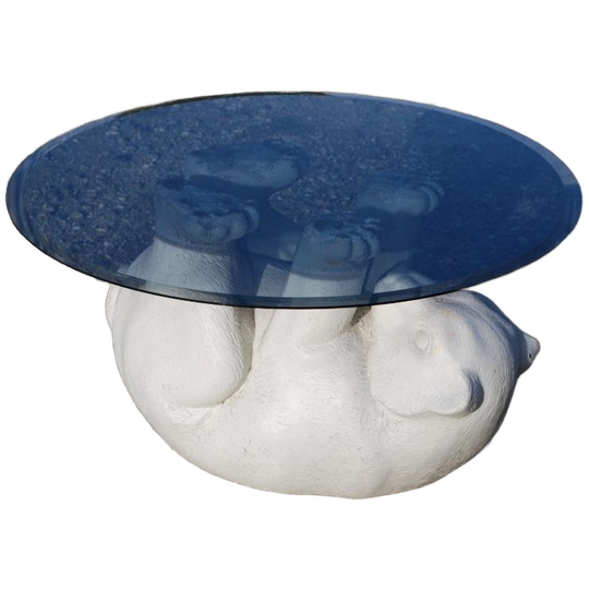 Salontafel Rookglas Met Onderstel Beer 1