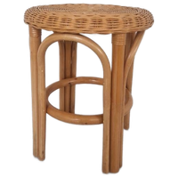 Vintage Rotan Boho Kruk Bamboe Design