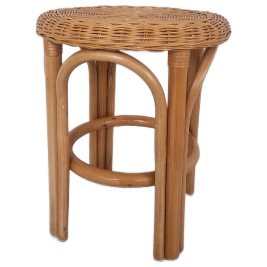 Vintage Rotan Boho Kruk Bamboe Design 1