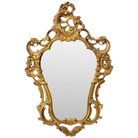 Italiaanse Kuifspiegel Rococo Stijl Goudkleurig Resine 75Cm