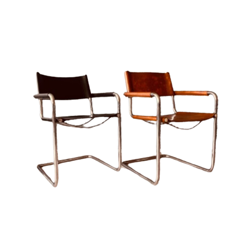 2X Vintage Mart Stam S34 Armchairs For Linea Veam, Ca80S