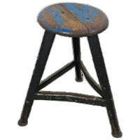 Industriële Stalen Houten Kruk Blauw