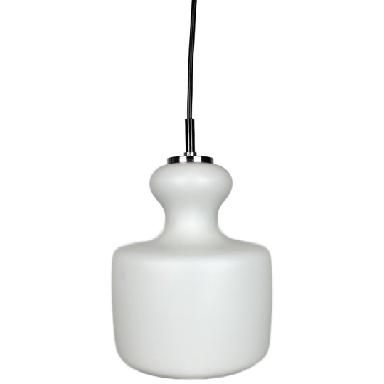 1 Of 3 Frosted White Glass Pendant Light By Peill And Putzler 1960 1