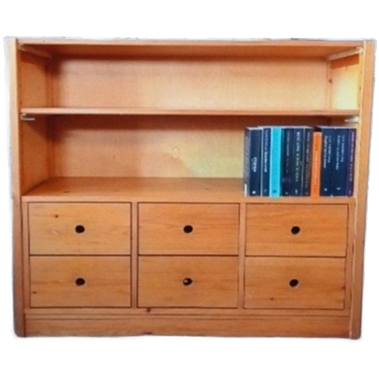 Vintage Schoolkast Jaren 60 6 Lades 1