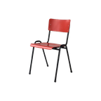 Retro Eettafelstoelen Nieuw Schoolstoelen Rood Prijs P/Stuk thumbnail 1