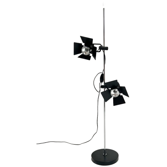 Zwartkleurige Vintage Vloerlamp, 1970’s 1