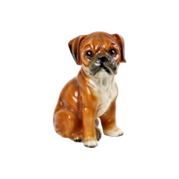 Boxer Puppy Beeld Sculptuur Hond Keramiek Figuurtje 16cm