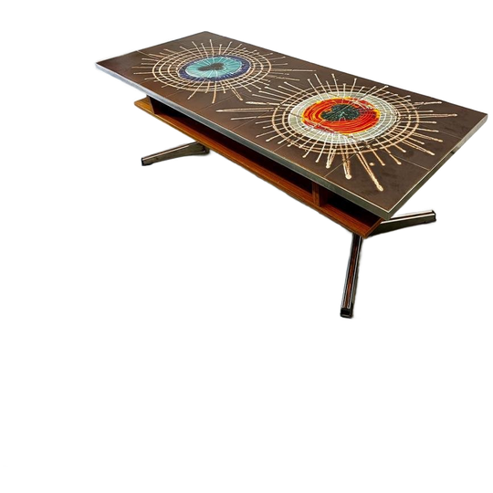 Vintage Bruine Salontafel / Coffee Table Belarti 1