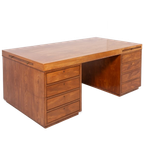 Monumental Danish Modern Executive Desk From C.b. Hansens Etabl., 1960’s thumbnail 1