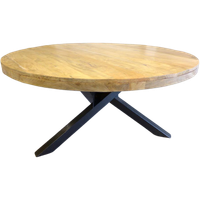 Prachtige Grote Ronde Mango Eettafel 140 Cm