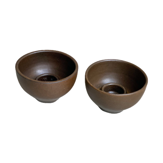 2x Cor Unum Keramiek Kandelaars - Theo Potmeer - Vintage 1