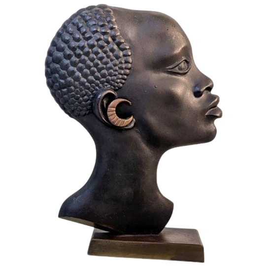 Beeld – Hoofd Afrikaanse Vrouw – Jaren 50 – Karl Hagenauer. 1