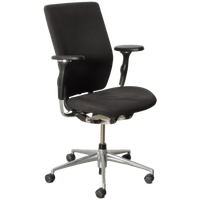 Vitra Bureaustoel, Zwart, 3D Armleggers