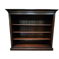Klassieke Donkere Lage Boekenkast, Sidetable, Wandconsole