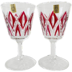 Set Vintage Vmc France Reims Champagne Glazen Harlequin 1960’s Nieuw thumbnail 1