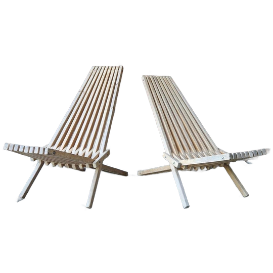 Set 2 Lounge Fauteuils Lattenbank Ligstoelen Tuinstoelen 1