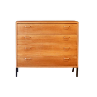 Kleine Vintage Teakhouten Ladekast