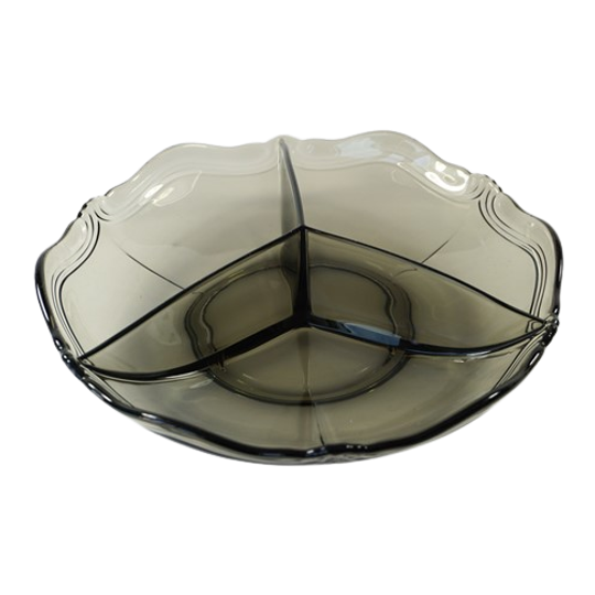 Drievaksschaal Rookglas 1