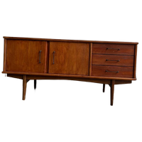 Vintage Houten Tvmeubel / Lage Kast / Lowboard