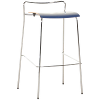 Design Barkruk Piiroinen Chip, (Designed By: Antti Kotilainen) Blauw, 4-Poot Onderstel