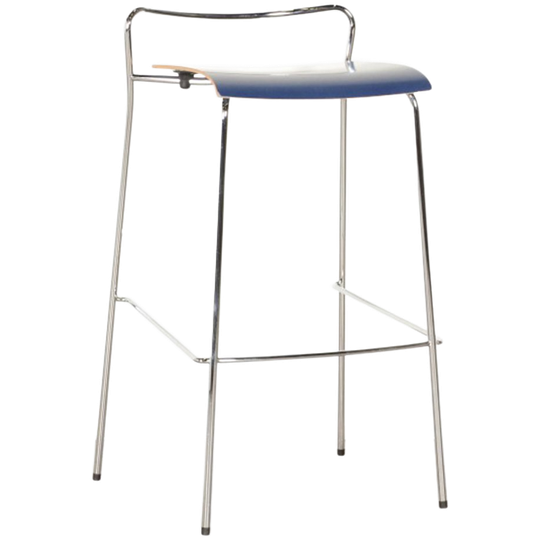 Design Barkruk Piiroinen Chip, (designed By: Antti Kotilainen) Blauw, 4-poot Onderstel 1